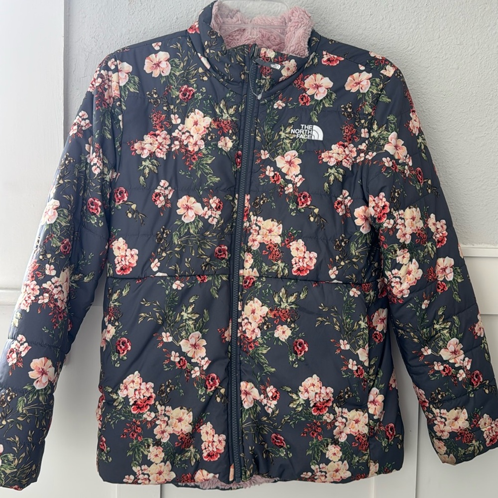The North Face Printed Reversible Mossbud Swirl Jacket - Girl's Size 18
